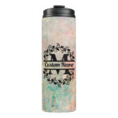 Termo M Floral Monogram Letter Thermosbeker (Voorkant)