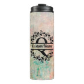 Termo Q Floral Monogram Letter Thermosbeker (Voorkant)