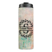 Termo S Floral Monogram Letter Thermosbeker (Voorkant)