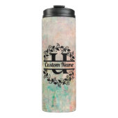 Termo U Floral Monogram Letter Thermosbeker (Voorkant)