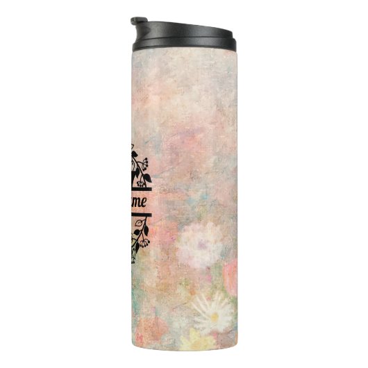 Termo W Floral Monogram Letter Thermosbeker (Geroteerd rechts)