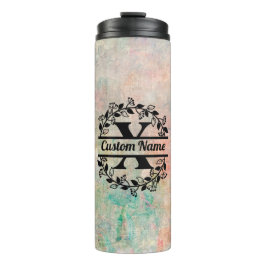 Termo X Floral Monogram Letter Thermosbeker