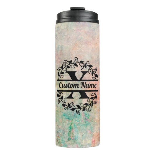 Termo X Floral Monogram Letter Thermosbeker (Voorkant)