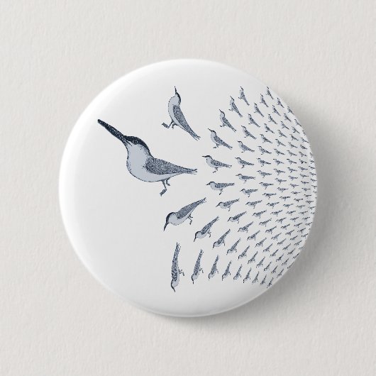 Tern Pattern Pin Button Badge (Voorkant)