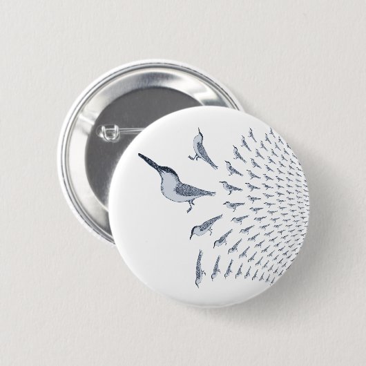 Tern Pattern Pin Button Badge (Voorkant /achterkant)