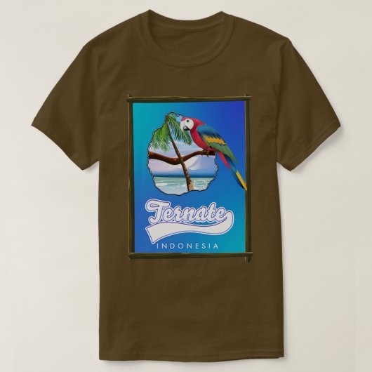 Ternate Indonesia eilandkaart T-shirt (Design voorkant)