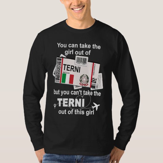 Terni Boarding Pass  Terni Girl  Terni T-shirt (Voorkant)