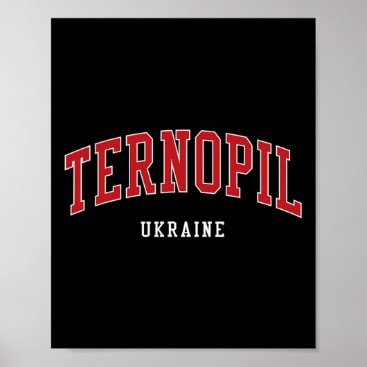 Ternopil Oekraïne Hoge School Universiteit Stijl Poster (Voorkant)