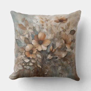 Teroom Groen Beige Tinten Wilde Bloem Floral Kussen