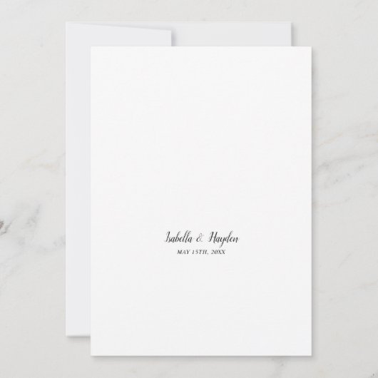 Teroorverbrand Oranje Boho Bloemige Waterverf Brui Kaart (Achterkant)