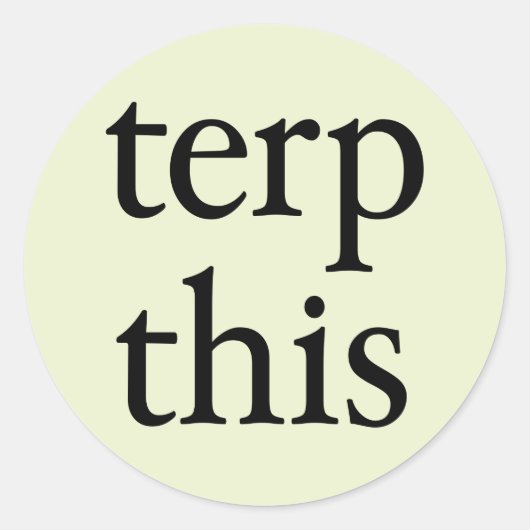 Terp deze ronde lichtstekker sticker (Voorkant)