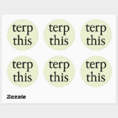 Terp deze ronde lichtstekker sticker (Vel)