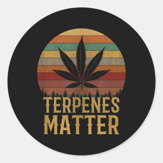 Terpenen Ronde Sticker (Voorkant)