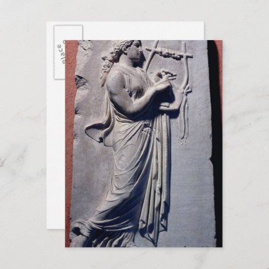 Terpsichore, de muse van het dansen en lied briefkaart (Voorkant / Achterkant)