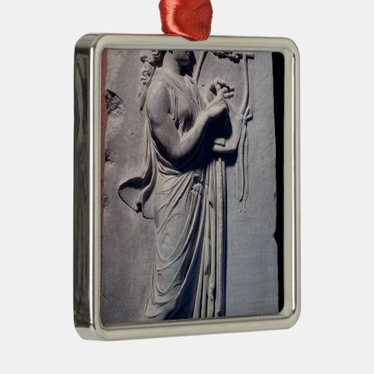 Terpsichore, de muze van dansen en liedjes metalen ornament (Rechts)