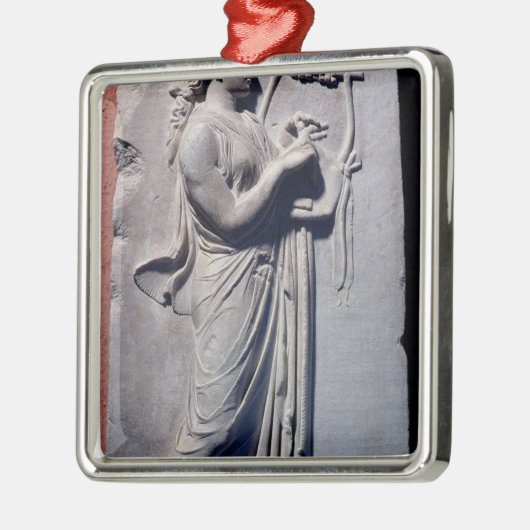 Terpsichore, de muze van dansen en liedjes metalen ornament (Links)