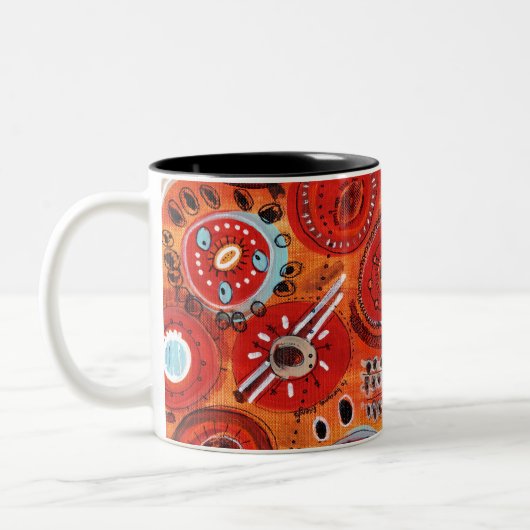 Terra Abstracte tweetone koffie-Mok Tweekleurige Koffiemok (Links)