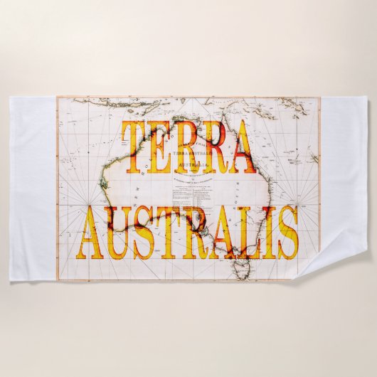 Terra Australis Map 1814 Strandlaken (Voorkant)