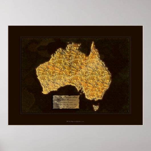 TERRA AUSTRALIS Map Art Poster (Voorkant)