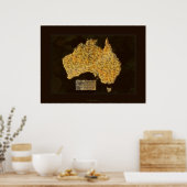 TERRA AUSTRALIS Map Art Poster (Keuken)