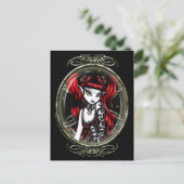 Terra Cameo Red Tattooed Fairy Briefkaart (Staand voorkant)