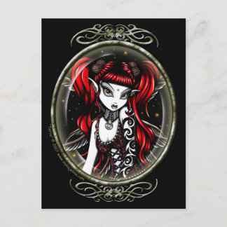Terra Cameo Red Tattooed Fairy Briefkaart