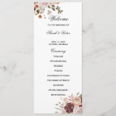 Terra Cotta and Green double side program card  Programmakaart (Voorkant)