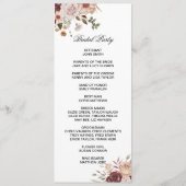 Terra Cotta and Green double side program card  Programmakaart (Achterkant)