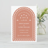 Terra Cotta Arch Autumn Bewaar de datum Kaart (Staand voorkant)