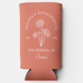 Terra Cotta Bachelorette September Geboorte Maand Seltzer Blikjeskoeler (Voorkant)