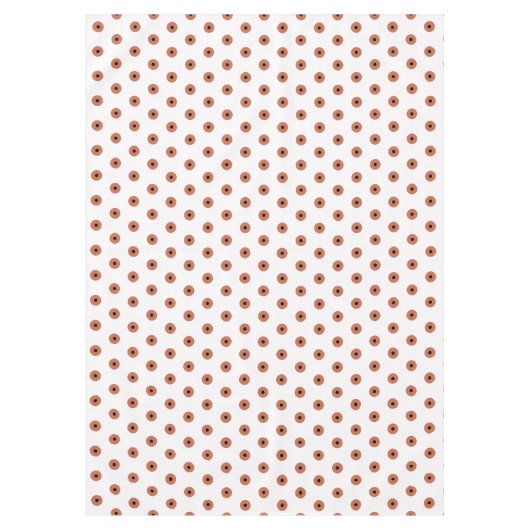 Terra Cotta Black Polka Dots Tafelkleed (Voorkant)