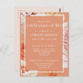 Terra Cotta Bloemenbegrafenis Viering van het leve Briefkaart (Voorkant / Achterkant)