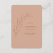 Terra Cotta Bruiloft Receptie Behuizing Kaarten (Voorkant)