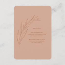 Terra Cotta Bruiloft Receptie Behuizing Kaarten