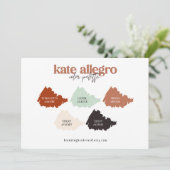 Terra Cotta Burnt Sienna Beige Color Palette Kaart (Staand voorkant)