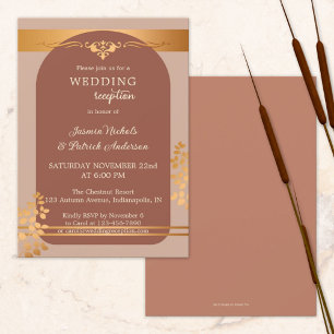 Terra Cotta Copper Fall Wedding Reception only Kaart