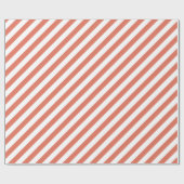 Terra Cotta Diagonal Stripe Cadeaupapier (Vlak)