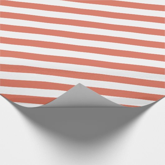 Terra Cotta Diagonal Stripe Cadeaupapier (Hoek)