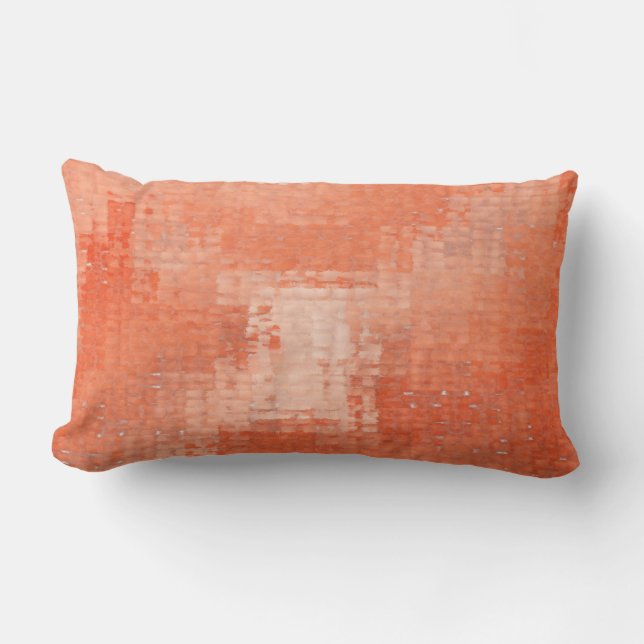 Terra Cotta Distress Grunge Lumbar Pillow Kussen (Voorkant)