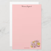 Terra Cotta Edged Bouquet Briefpapier (Voorkant / Achterkant)