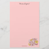 Terra Cotta Edged Bouquet Briefpapier (Voorkant)