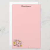 Terra Cotta Edged Bouquet Briefpapier (Voorkant / Achterkant)