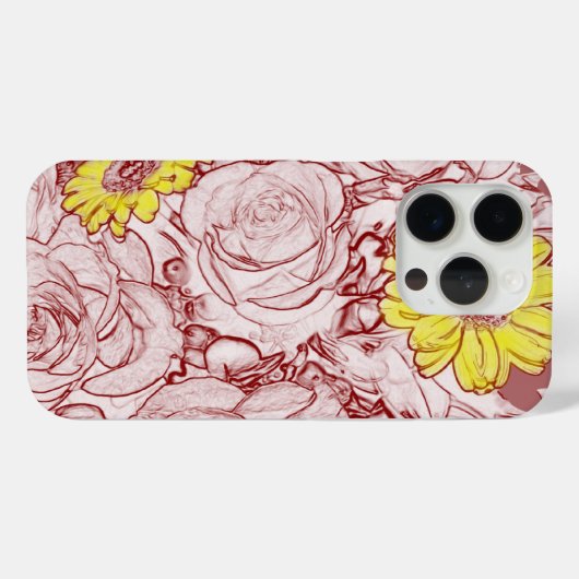 Terra Cotta Edged Bouquet Case-Mate iPhone Case (Achterkant (horizontaal))
