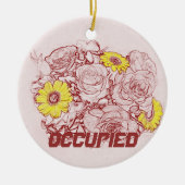 Terra Cotta Edged Bouquet Keramisch Ornament (Voorkant)