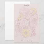 Terra Cotta Edged Bouquet Personalized Briefpapier (Voorkant / Achterkant)