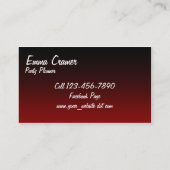 Terra Cotta Edged Bouquet Visitekaartje (Achterkant)