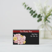 Terra Cotta Edged Bouquet Visitekaartje (Staand voorkant)