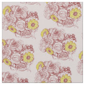 Terra Cotta Edged Daisy Rose Bouquet Stof (Close Up)