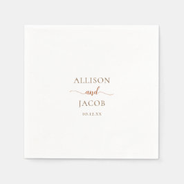 Terra Cotta Eenvoudige bruiloft Servet