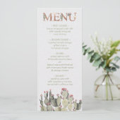 Terra Cotta en Cactus Bruiloft kaart (Staand voorkant)